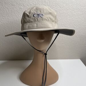 Outdoor Research Hat Tan Brown OR UPF 50 Sun Protection Size XL Wide Brim